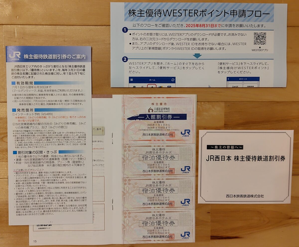 2025JR西日本株主優待
