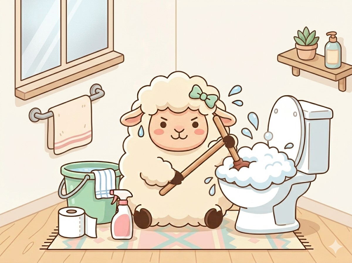 トイレ掃除イメージイラスト