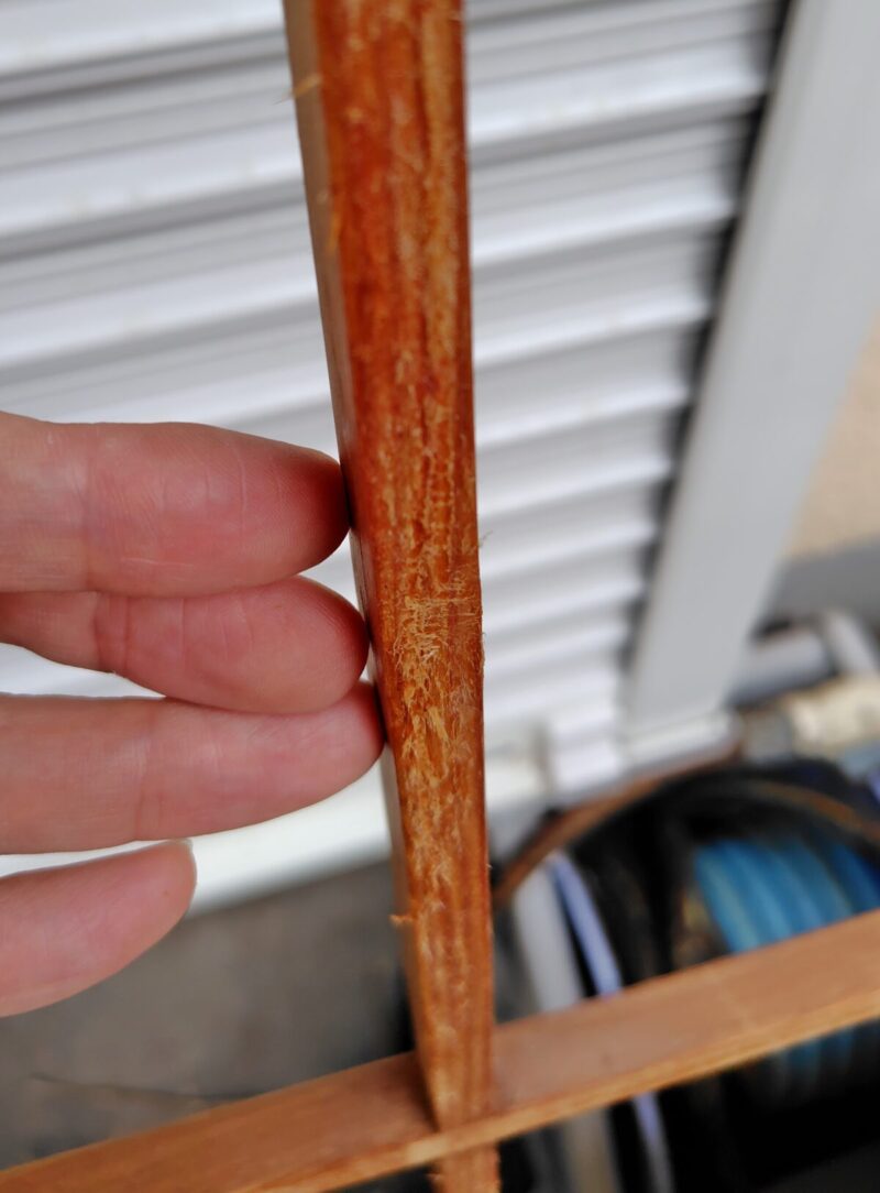 障子をはがした後の木枠